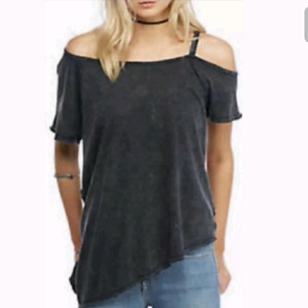Free People Coraline Cold Shoulder Oversized Shirt